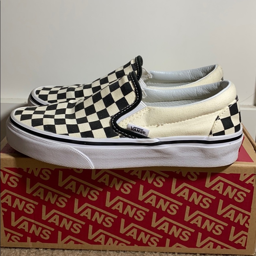 Black Checkered Vans